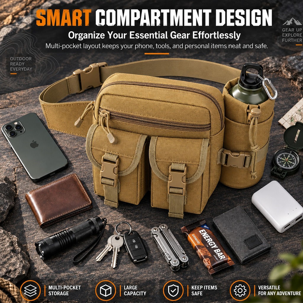 다용도 전술용 허리 가방, 방수 기능, 물통 주머니 포 - Hiking Backpack Waterproof 리뷰 및 가격