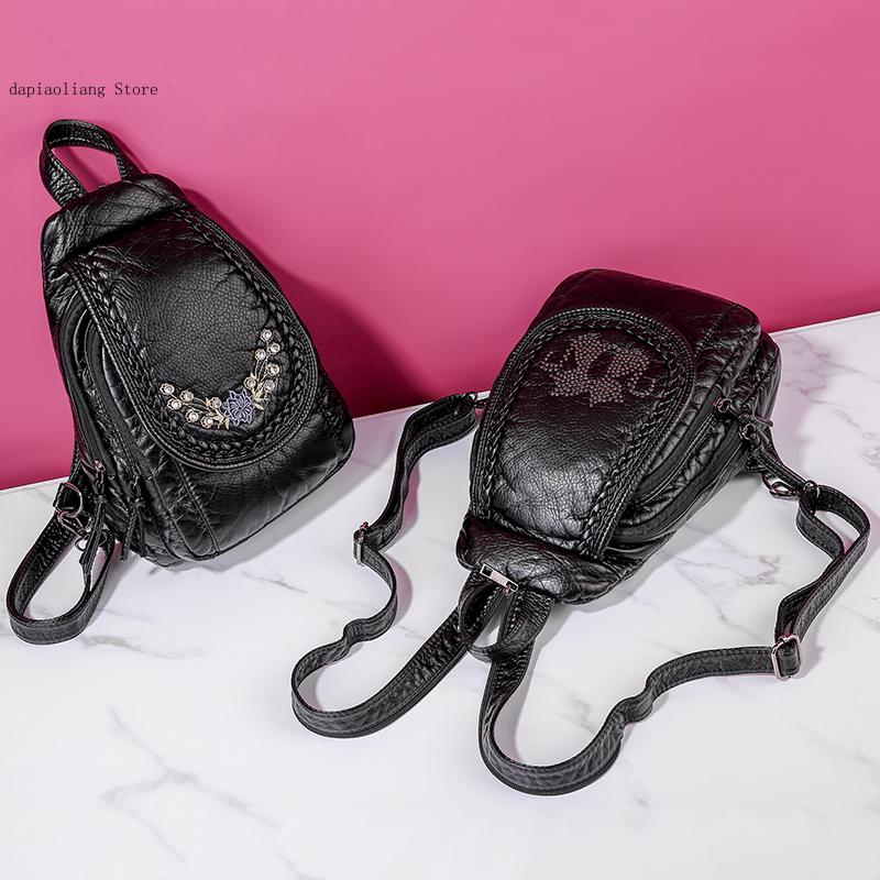 여자 작은 가슴 가방 패션 학교 가방 캐주얼 어깨 가방 - Fashion Backpack Women 리뷰 및 가격